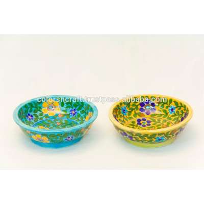 Blue pottery ceramic extreme classic vintage bowl