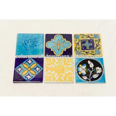 Jaipuri ceramic handmade tile for hotels, bars/ home decor