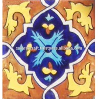 Blue pottery ceramic tiles