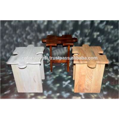 genuine quality wooden puzzle stool, easy seating living room furniture and best selling stool