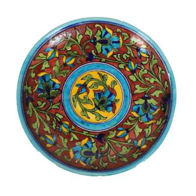 High quality Indian vintage blue pottery plates for dinnerware